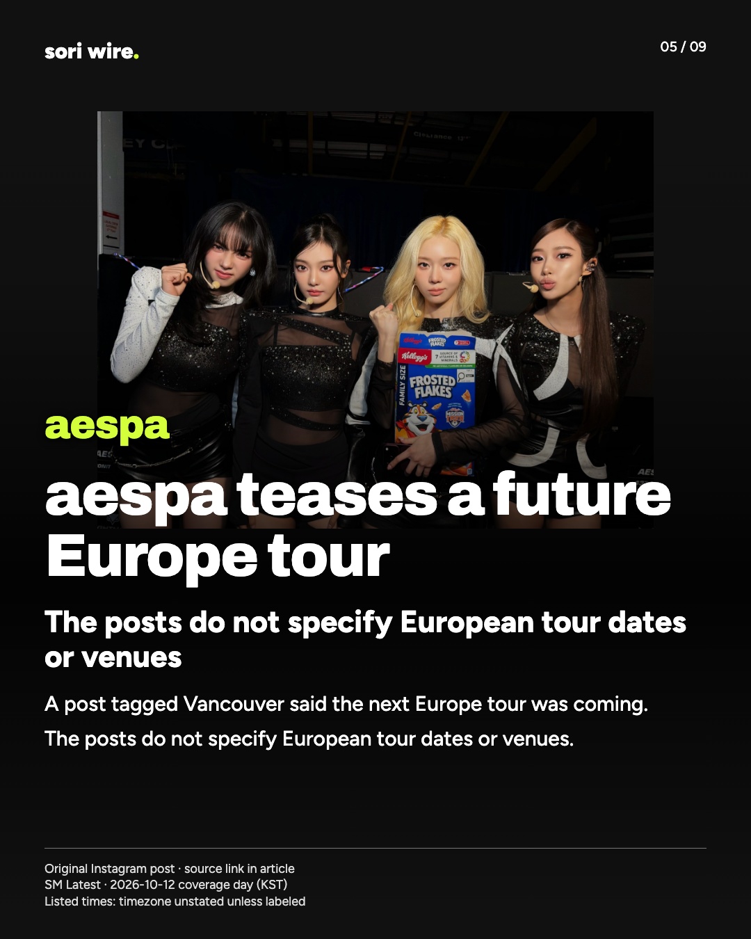 aespa teases a future Europe tour