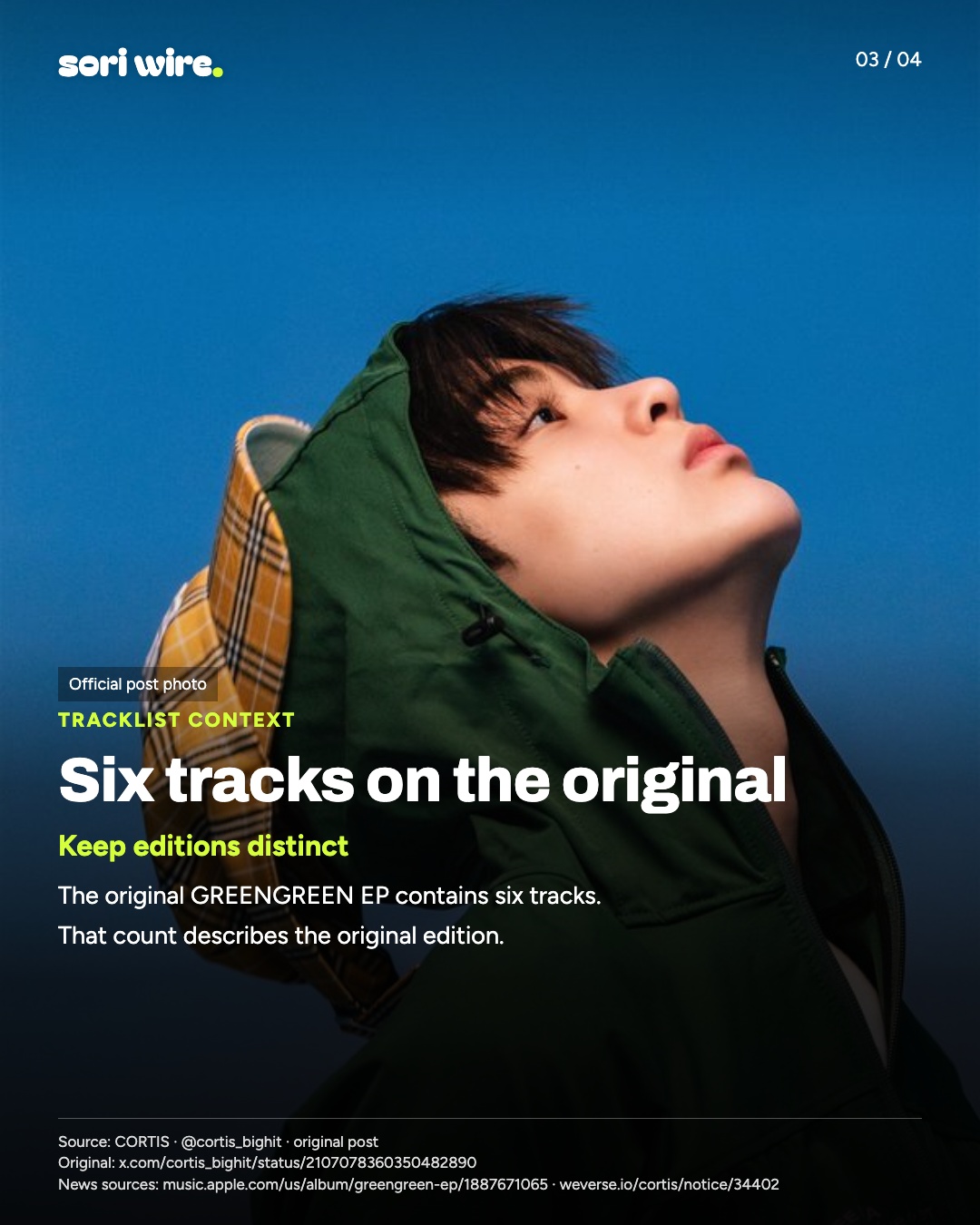 Six tracks on the original