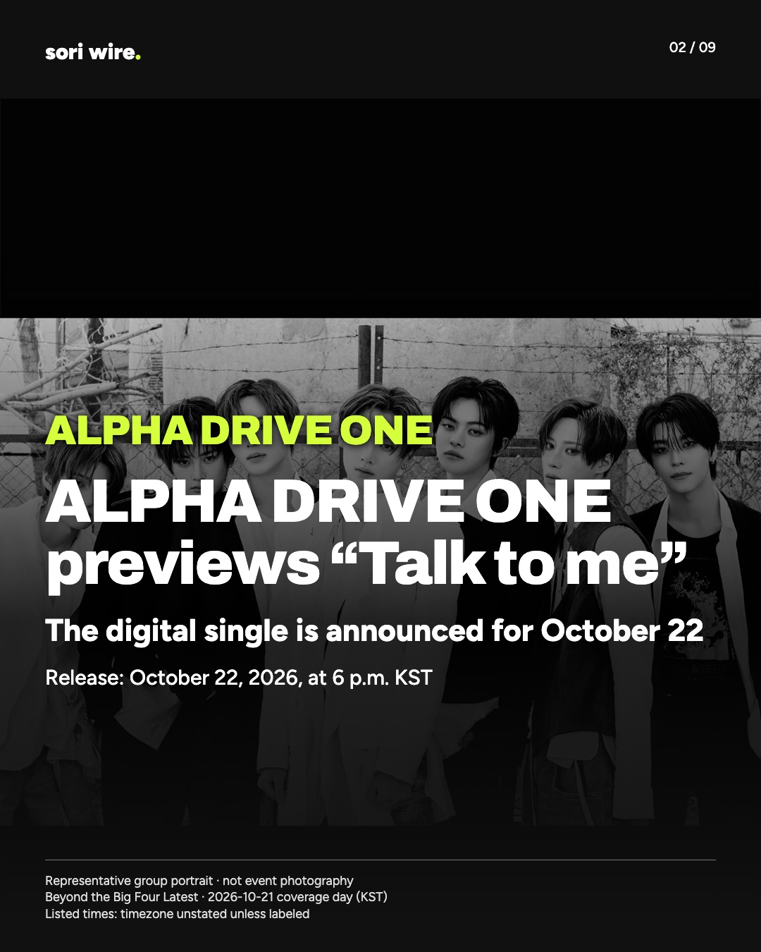 ALPHA DRIVE ONE previews “Talk to me” — The digital single is announced for October 22