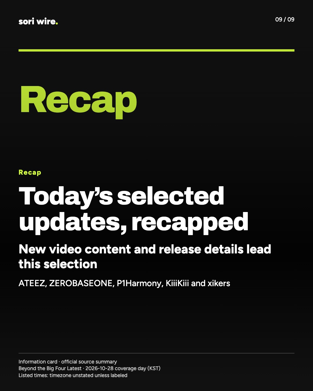 Today’s selected updates, recapped — New video content and release details lead this selection