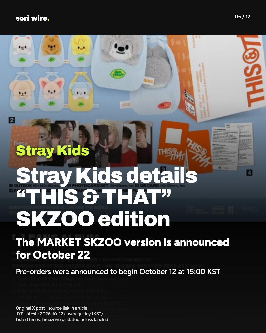 Stray Kids details “THIS & THAT” SKZOO edition — The MARKET SKZOO version is announced for October 22