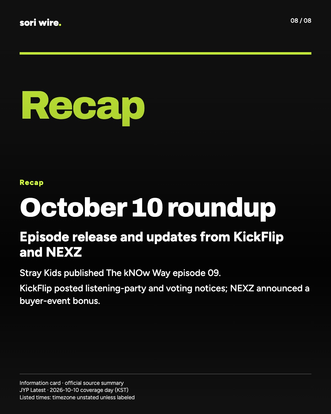 October 10 roundup