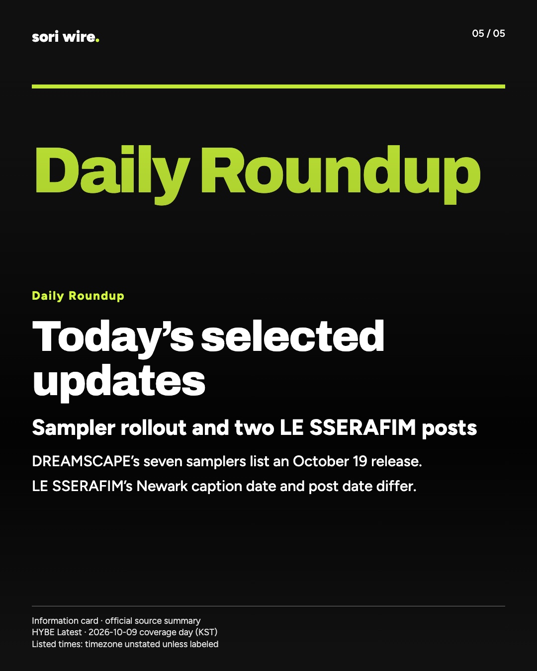 Today’s selected updates