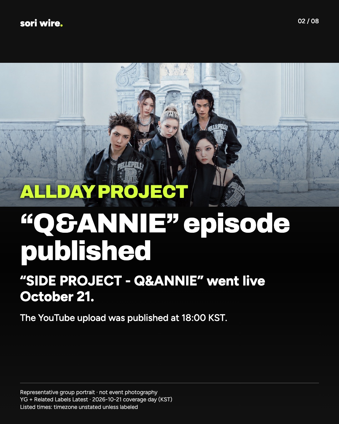 “Q&ANNIE” episode published — “SIDE PROJECT - Q&ANNIE” went live October 21.