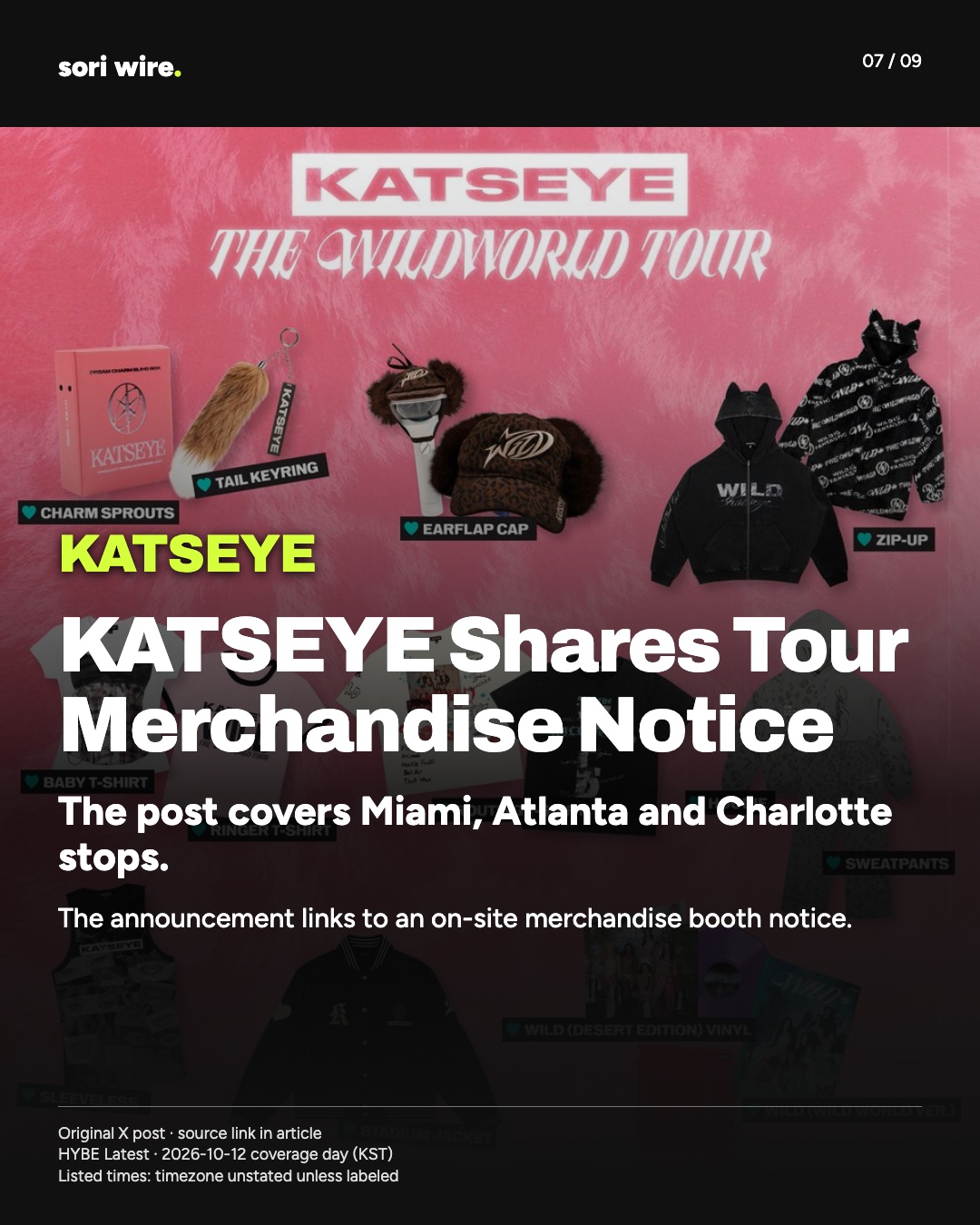 KATSEYE Shares Tour Merchandise Notice