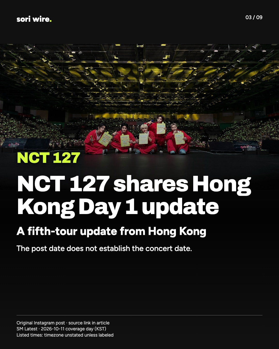 NCT 127 shares Hong Kong Day 1 update