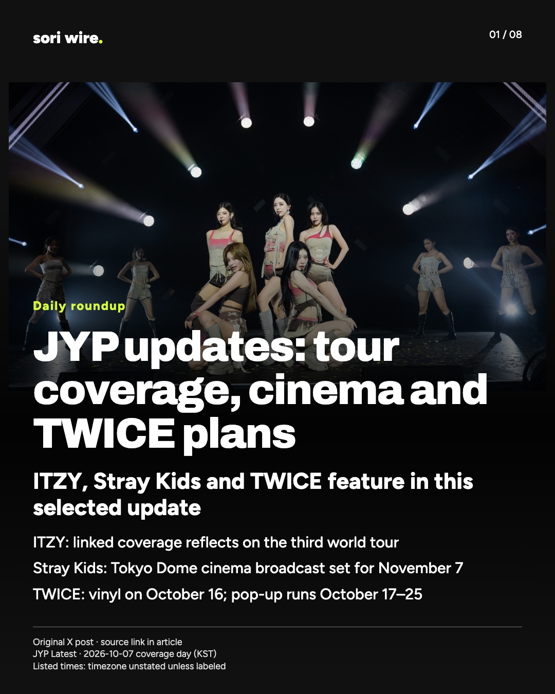 JYP Daily Roundup Latest — October 7, 2026