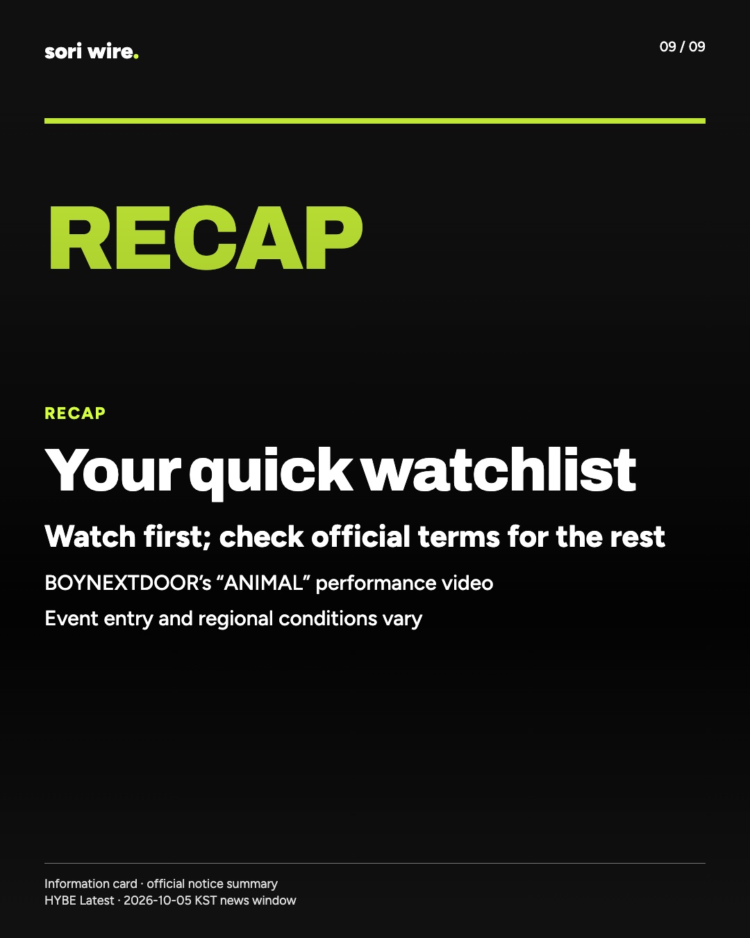 Your quick watchlist