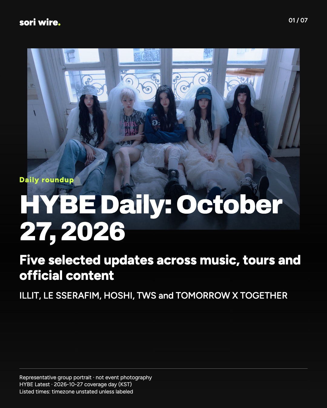 HYBE Daily: October 27, 2026 — Five selected updates across music, tours and official content
