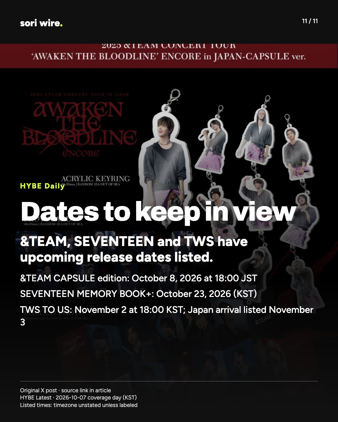 Dates to keep in view