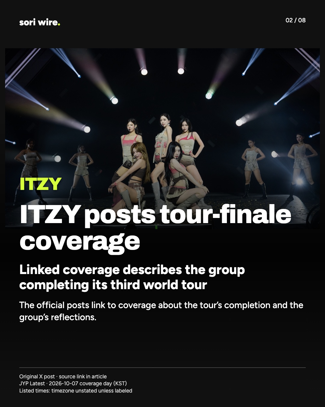 ITZY posts tour-finale coverage