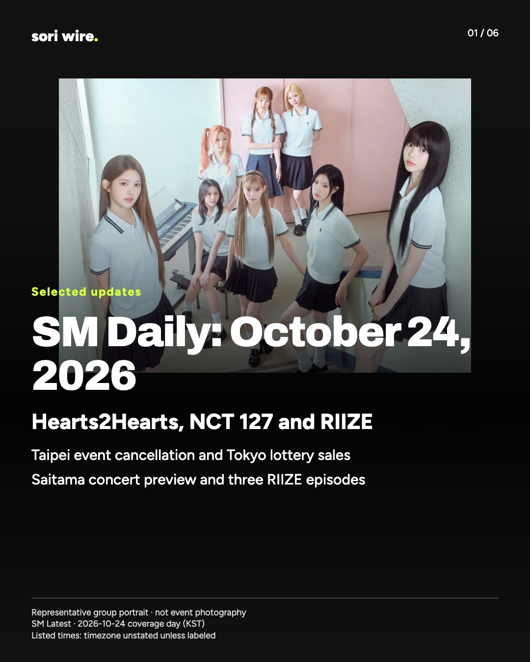 SM Daily: October 24, 2026 — Hearts2Hearts, NCT 127 and RIIZE