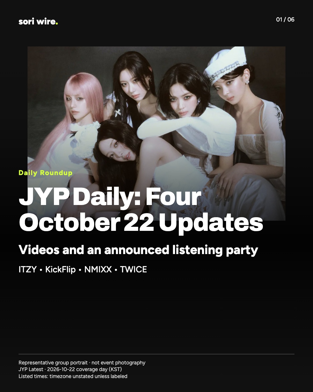 JYP Daily: Four October 22 Updates — Videos and an announced listening party