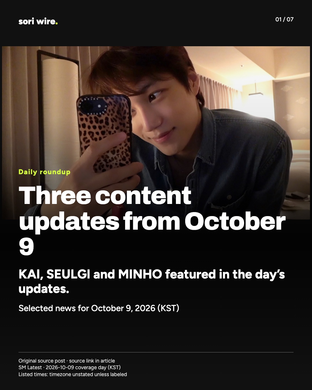 Three content updates from October 9