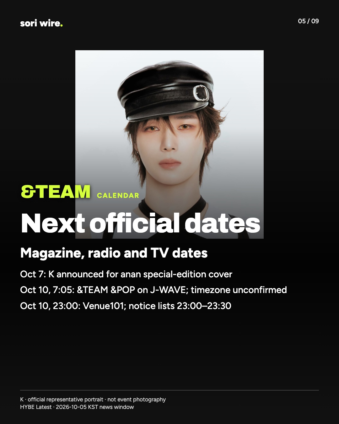 Next official dates