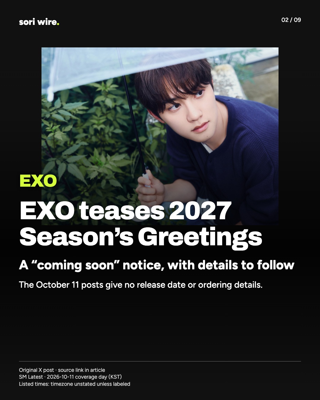 EXO teases 2027 Season’s Greetings