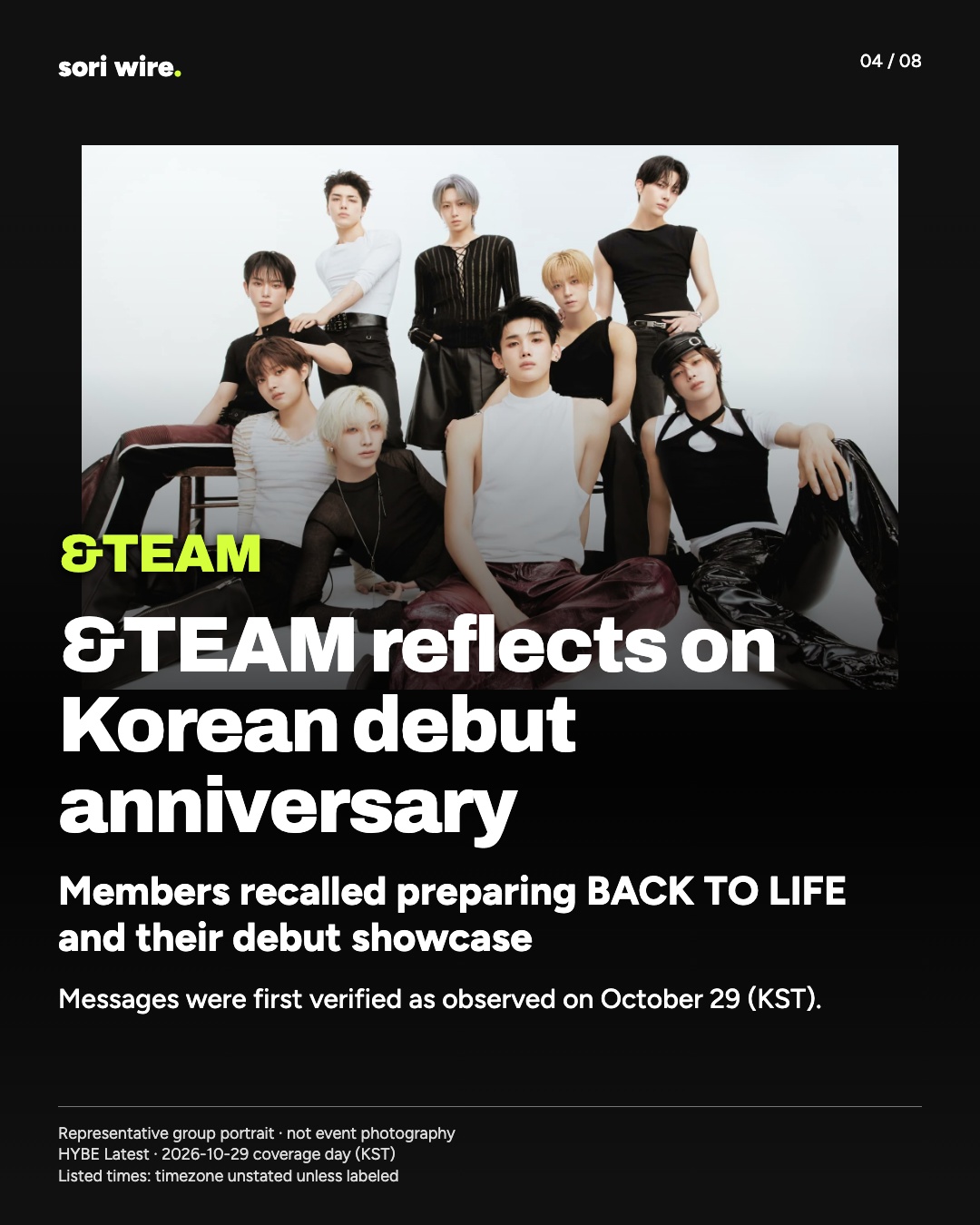 &TEAM reflects on Korean debut anniversary — Members recalled preparing BACK TO LIFE and their debut showcase