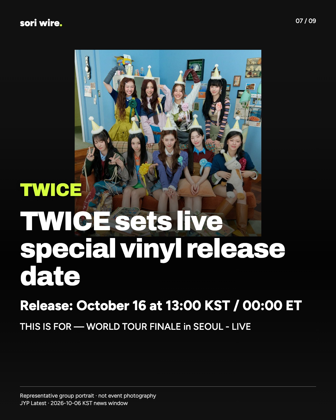 TWICE sets live special vinyl release date