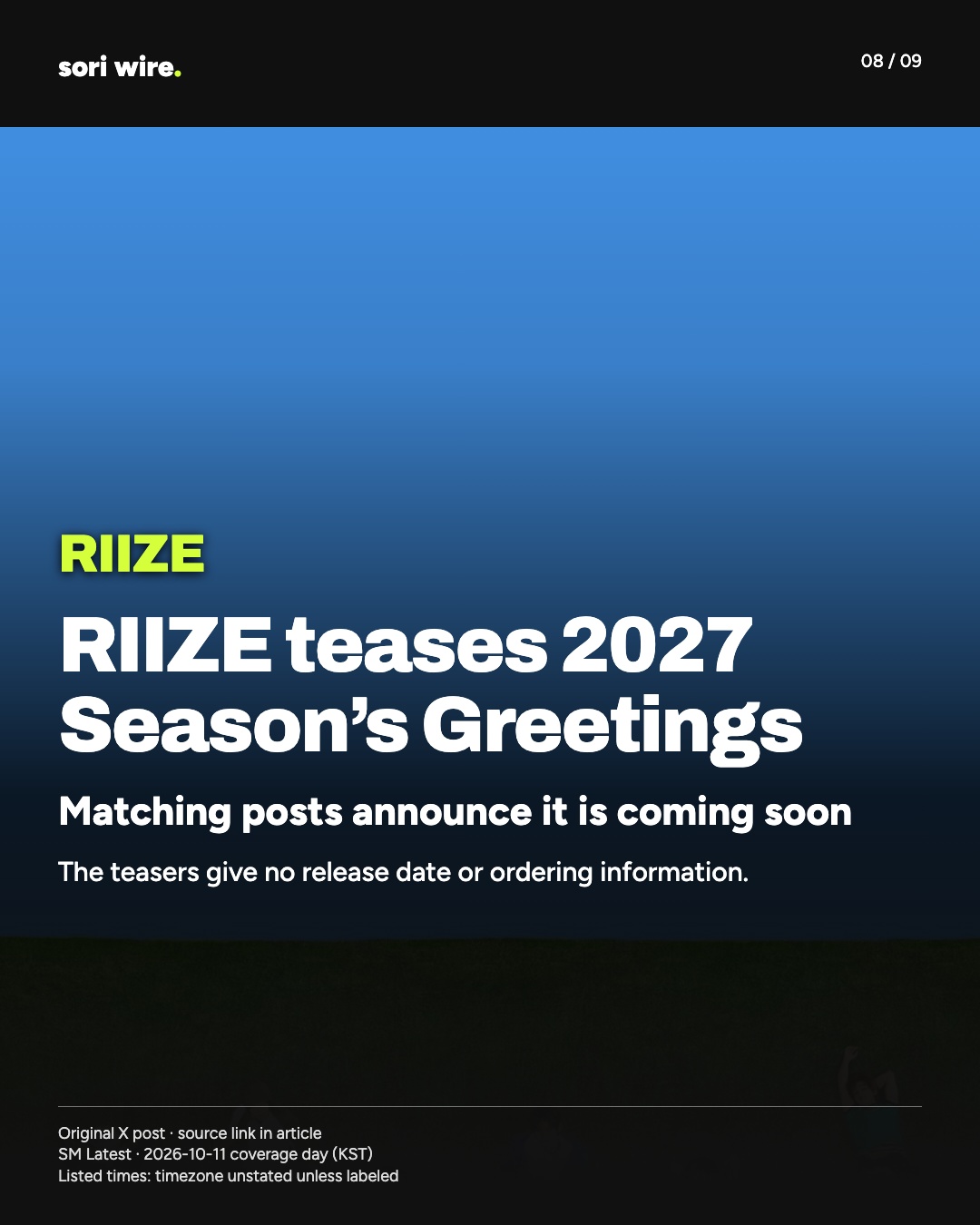 RIIZE teases 2027 Season’s Greetings