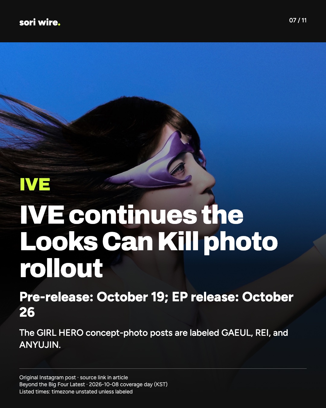 IVE continues the Looks Can Kill photo rollout