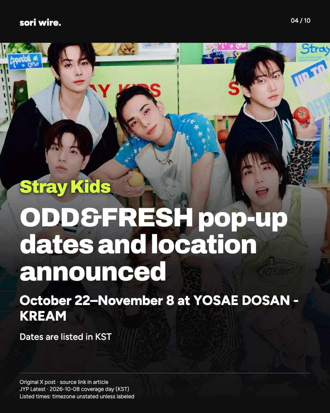 ODD&FRESH pop-up dates and location announced