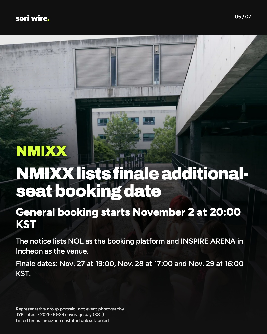 NMIXX lists finale additional-seat booking date — General booking starts November 2 at 20:00 KST