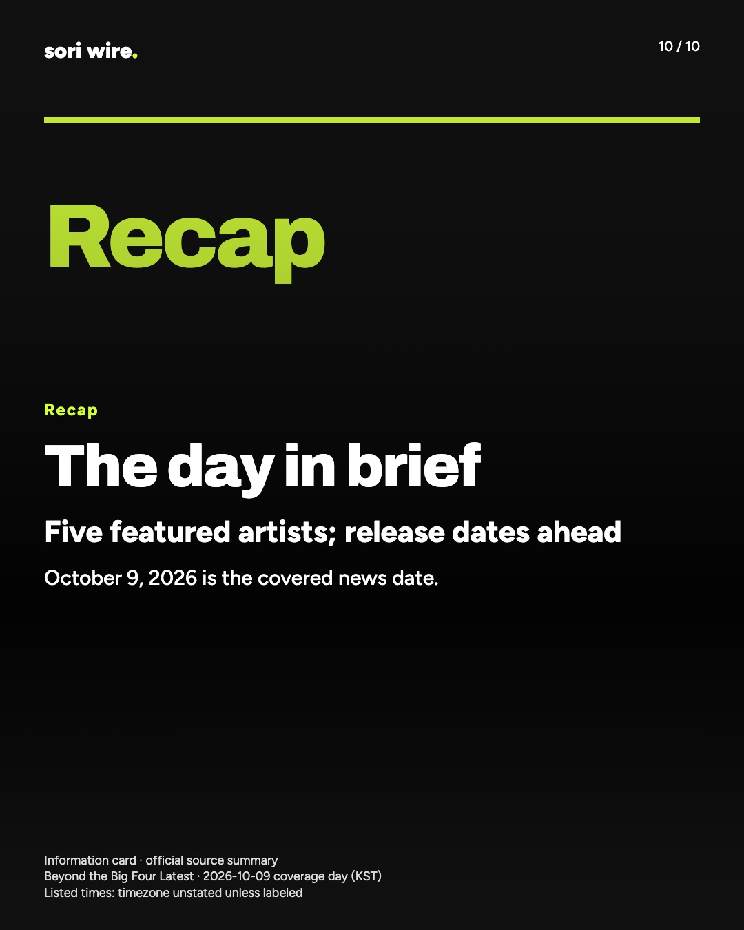 The day in brief