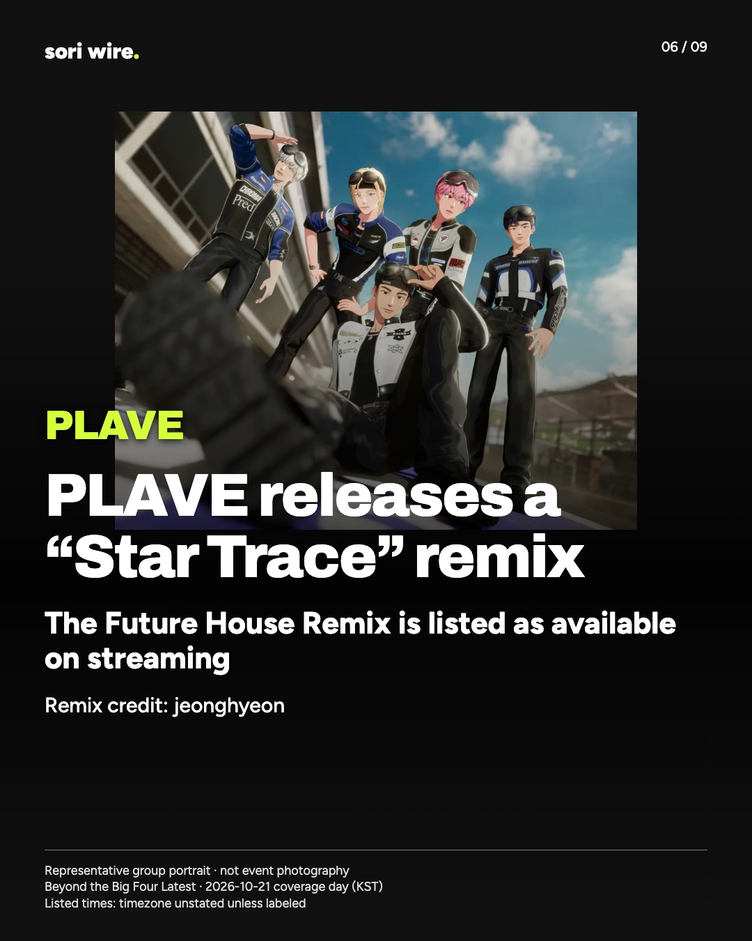 PLAVE releases a “Star Trace” remix — The Future House Remix is listed as available on streaming