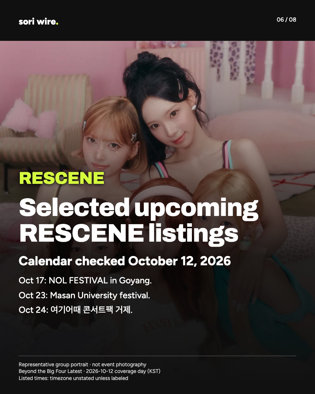 Selected upcoming RESCENE listings