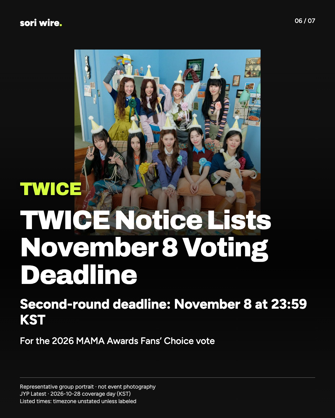 TWICE Notice Lists November 8 Voting Deadline — Second-round deadline: November 8 at 23:59 KST