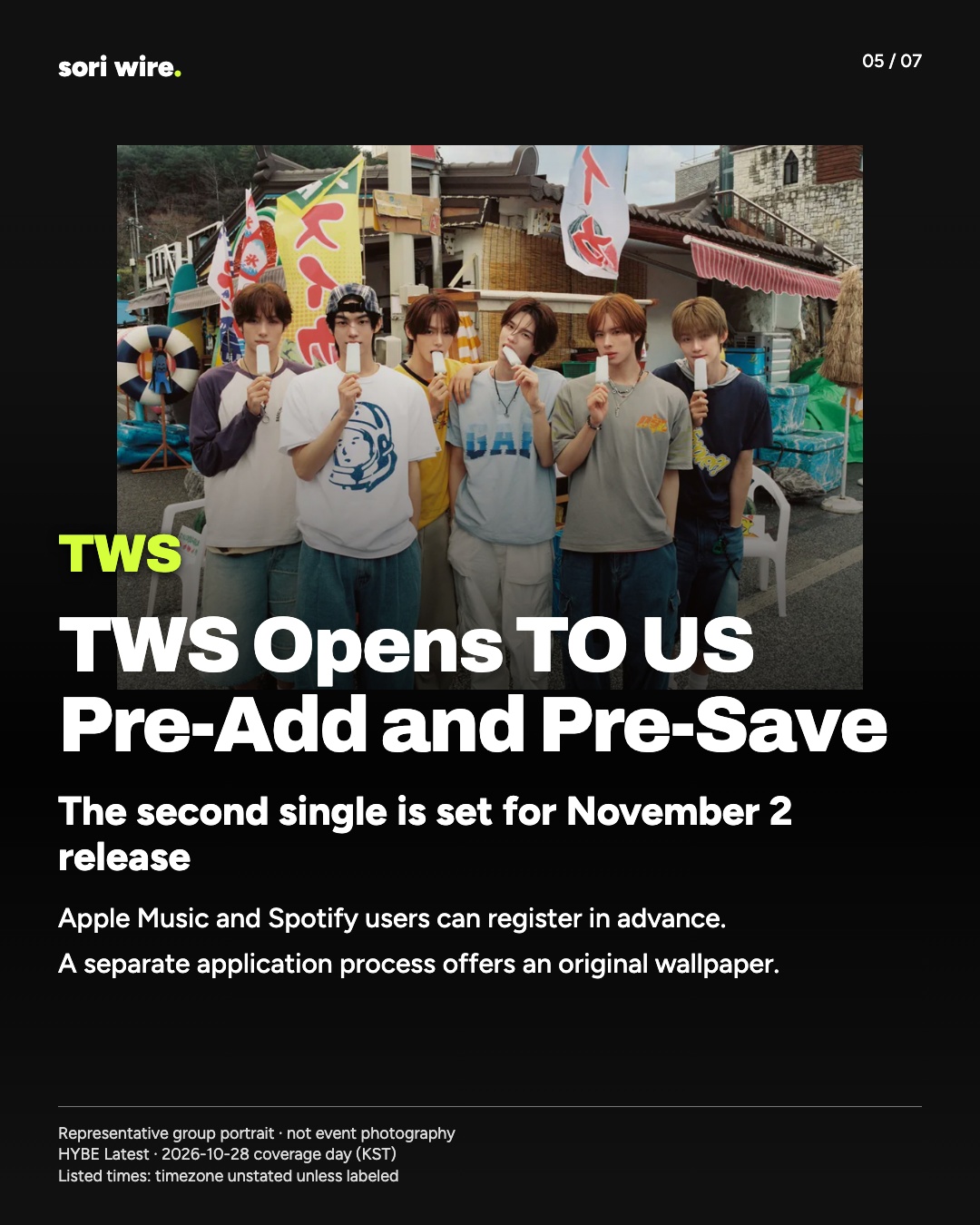 TWS Opens TO US Pre-Add and Pre-Save — The second single is set for November 2 release