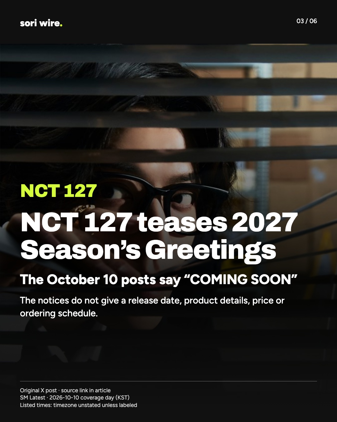 NCT 127 teases 2027 Season’s Greetings