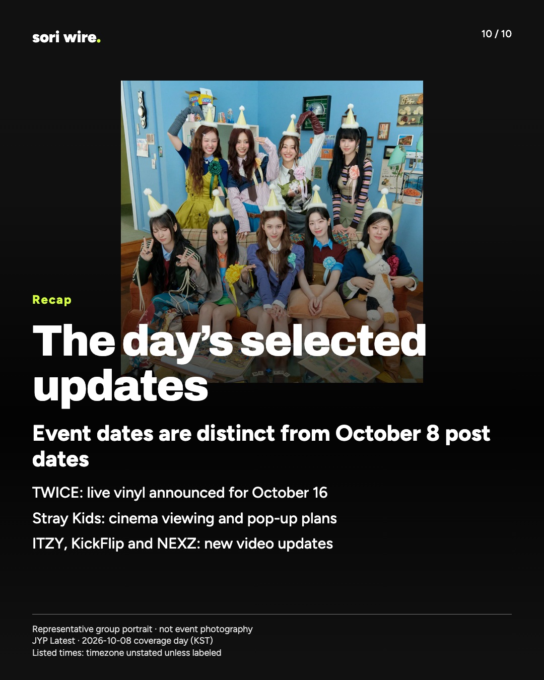 The day’s selected updates