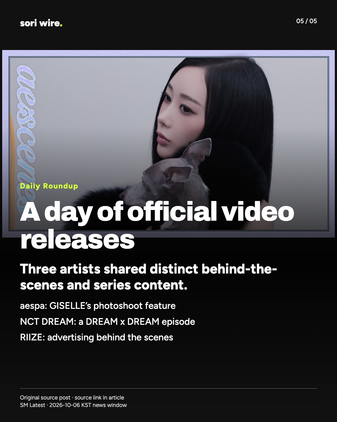 A day of official video releases