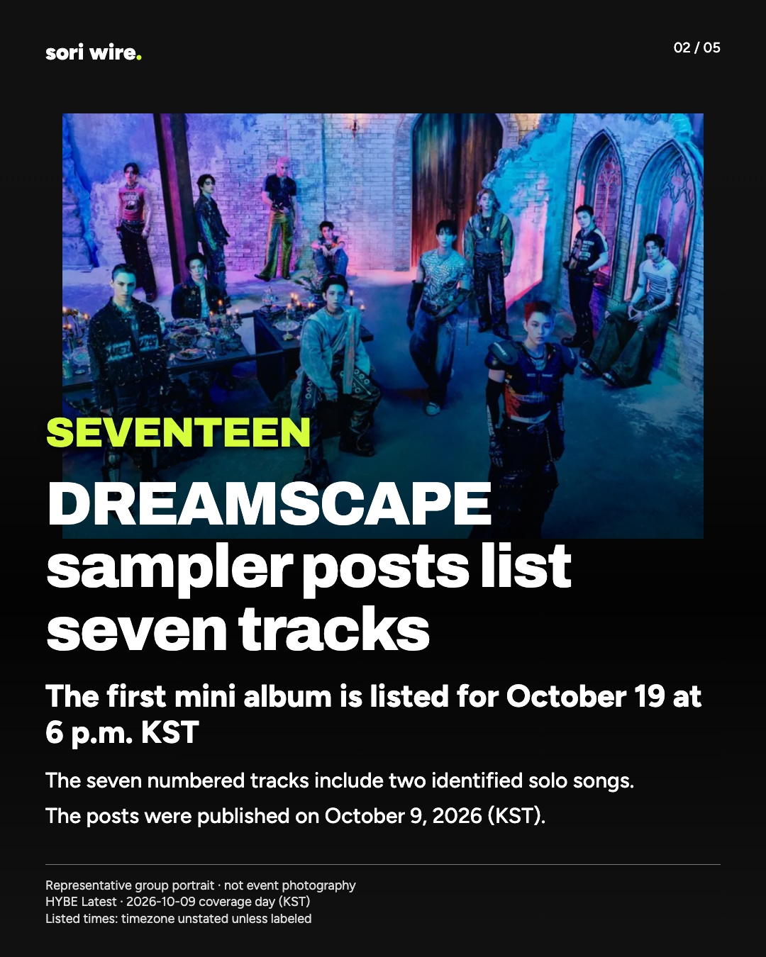 DREAMSCAPE sampler posts list seven tracks