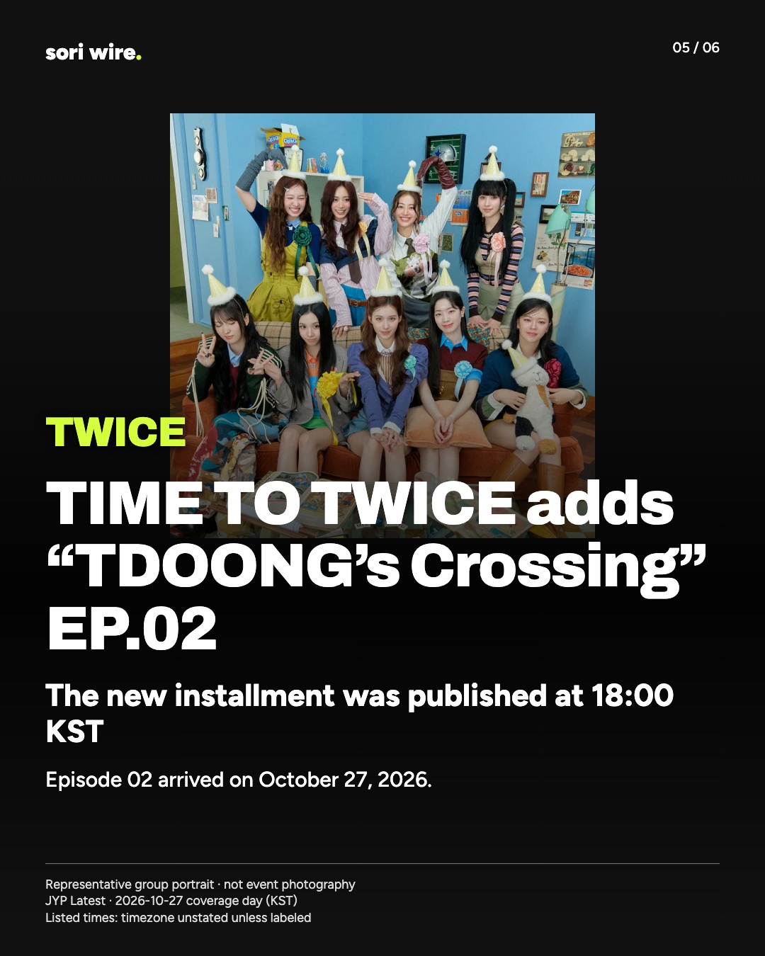 TIME TO TWICE adds “TDOONG’s Crossing” EP.02 — The new installment was published at 18:00 KST