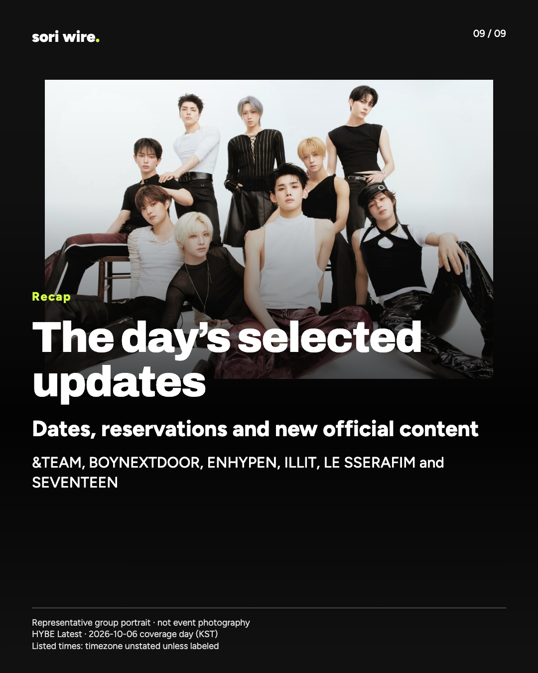 The day’s selected updates