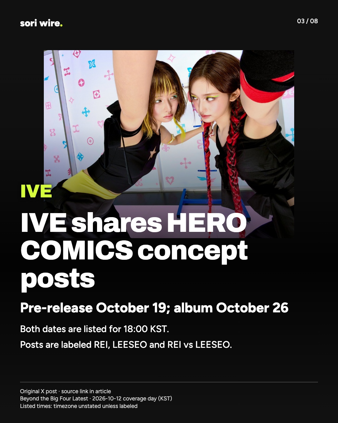 IVE shares HERO COMICS concept posts