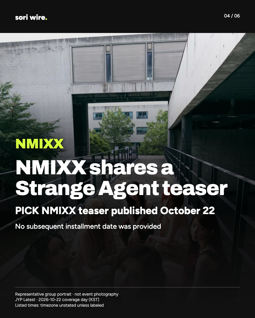 NMIXX shares a Strange Agent teaser — PICK NMIXX teaser published October 22