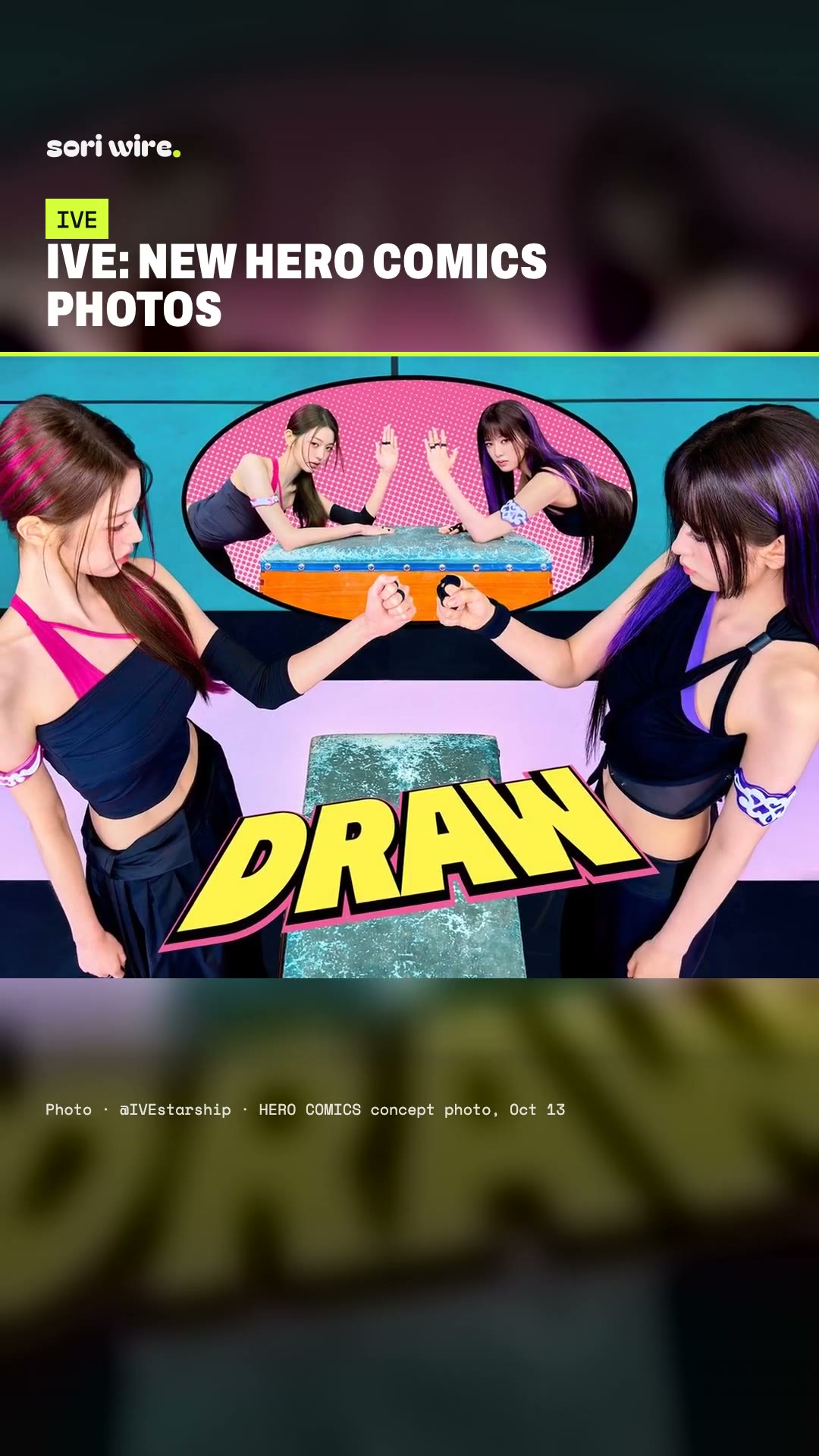 Sori Wire — IVE HERO COMICS concept photos: ANYUJIN vs JANGWONYOUNG + JANGWONYOUNG solo